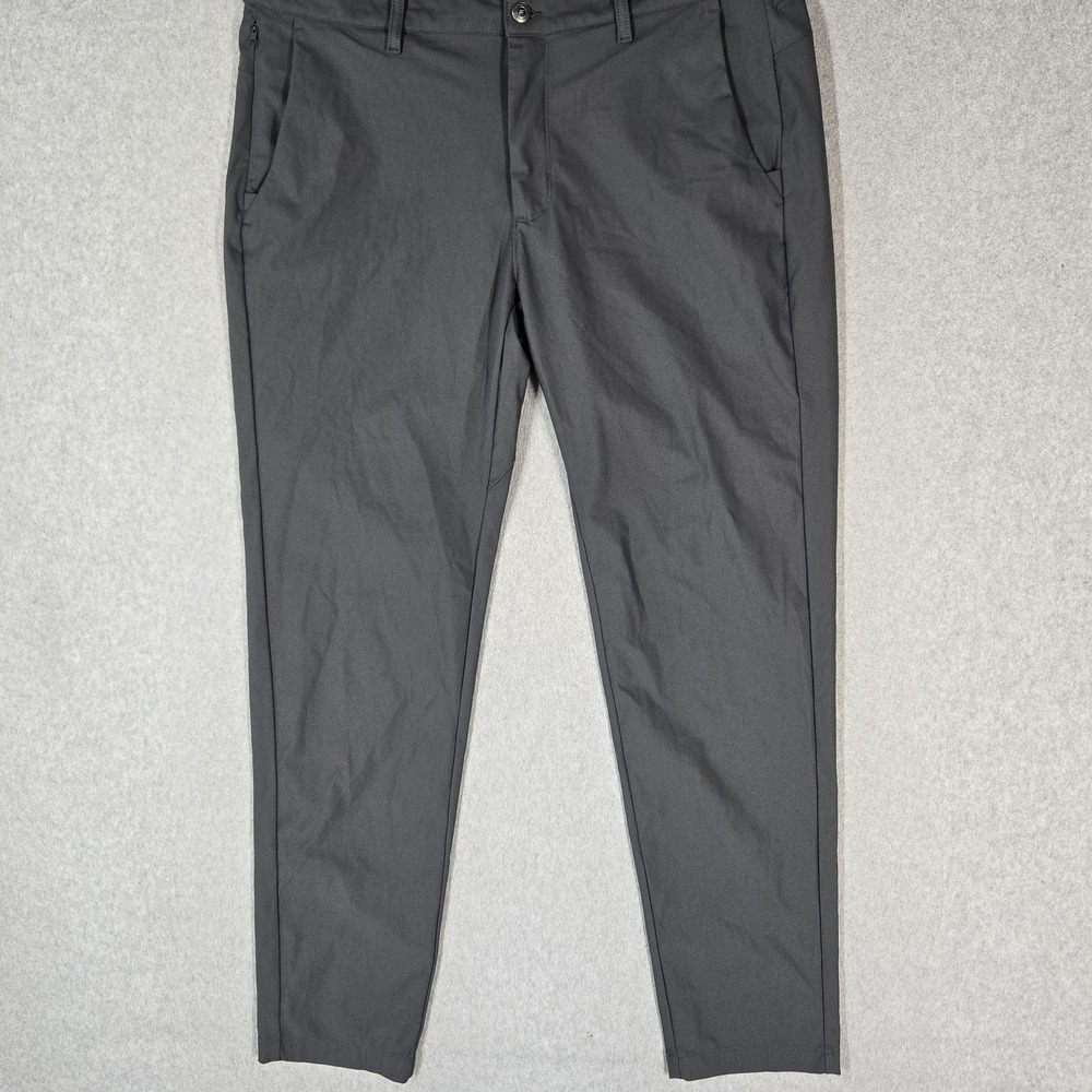 Fabletics Men Pants 38X34 Gray Tech Chino Performance Golf 31" Inseam Stretch